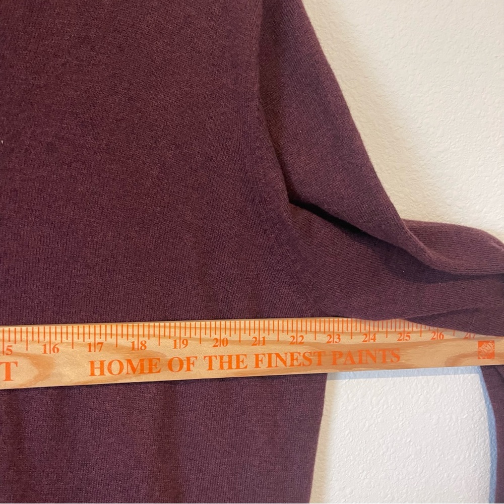 NWT 14th & Union Quarter Zip Sweater Mens XL Cotton Cashmere Burgundy 1/4 Zip - Picture 7 of 10